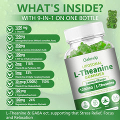 Ingredients include L-Theanine, GABA, 5-HTP, magnesium glycinate and Ashwagandha