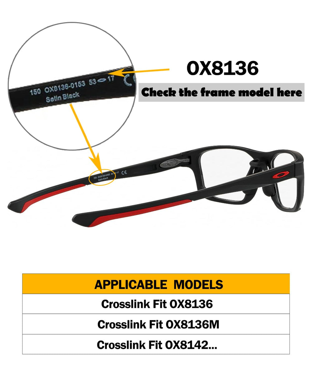 Anti-slip nose pad design for Oakley Crosslink frames to prevent slipping