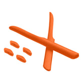 Orange ToughAsNails earsocks and nose pads kit for Oakley Fast Jacket XL OO9156