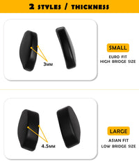 Silicone nose pads provide comfort and anti-slip for Oakley Frogskins