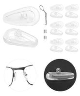 Six pairs of clear silicone nose pads for Oakley Fuller OX3227 frames