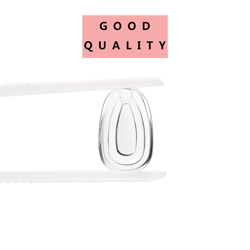 Nose pad with deep groove for secure fit