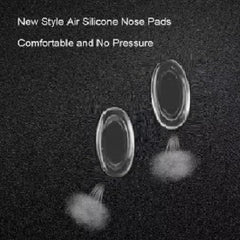 Air cushion chamber nose pads for comfortable fit