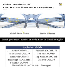 Black small size replacement nose pads fitted to Oakley frames