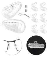 Six-pack silicone anti-slip nose pads compatible with Oakley Wiretap 2.0 and compatible frames
