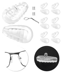 Six-pack silicone anti-slip nose pads compatible with Oakley Wiretap 2.0 and compatible frames