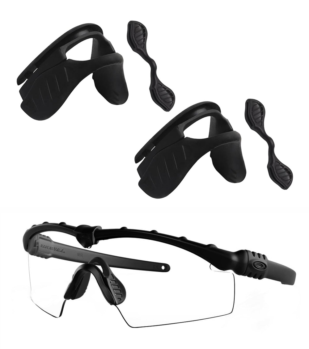 Two-piece nose pad replacement for Oakley Si M Frame 2.0/3.0 in black