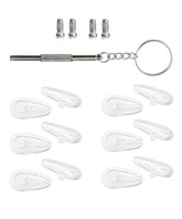 Six pairs of clear silicone nose pads for Oakley Wingback SQ OX5148 glasses