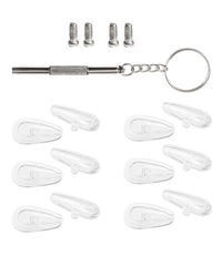 Six pairs of clear silicone nose pads for Oakley Wingback SQ OX5148 glasses