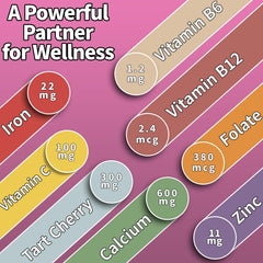 Calcium and zinc ingredients in OALSE Iron Gummies