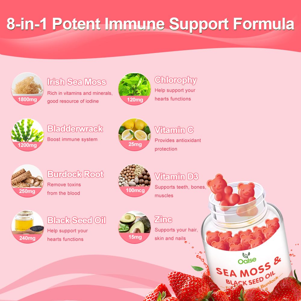 Strawberry-flavored vegan gummies