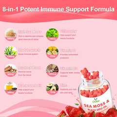 Strawberry-flavored vegan gummies