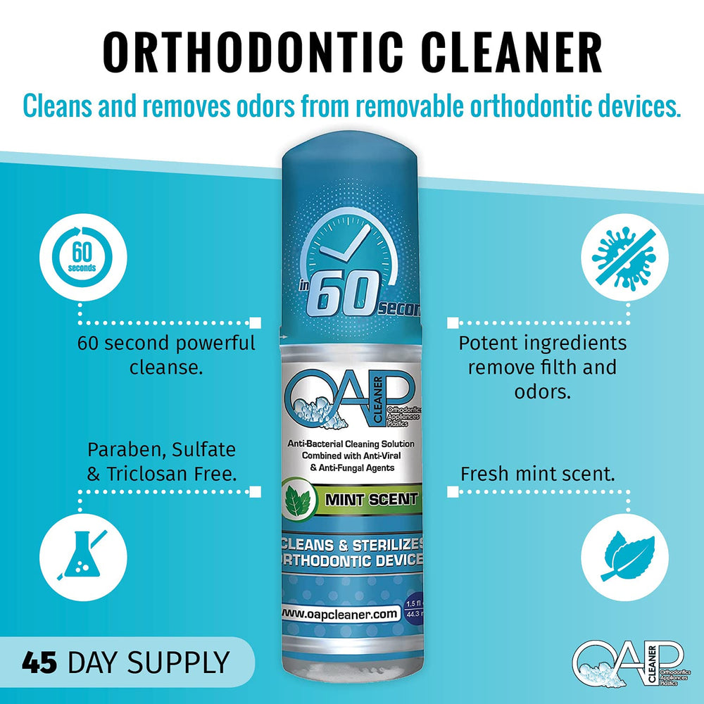 Mint scent OAP Cleaner foam bottle close-up