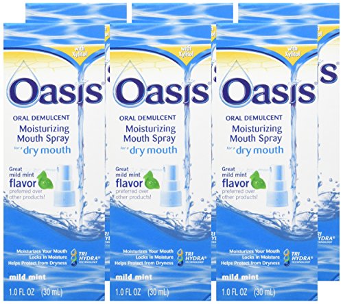 Side view of Oasis Dry Mouth Spray 1 oz bottle