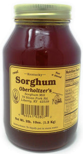 Oberholtzer's Kentucky Sorghum 42oz bottle ready for cooking and glaze applications.