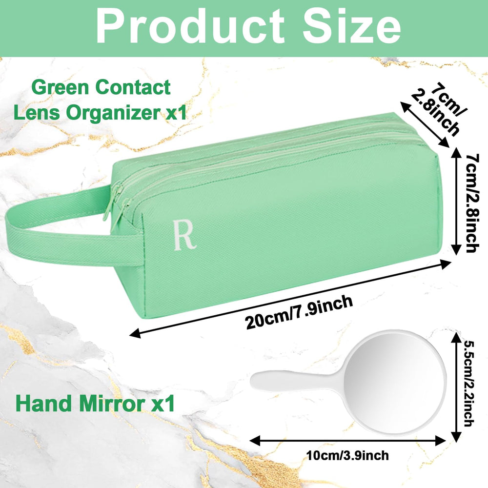 Compact hand mirror included with the organizer