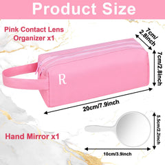 Open OBUSATT pink lens organizer showing compartments