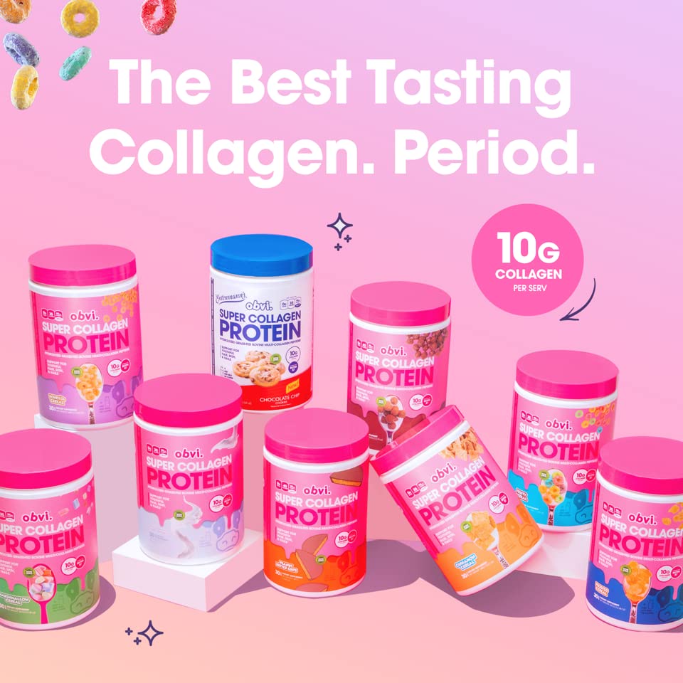 Keto-friendly gluten-free dairy-free Obvi collagen powder packaging