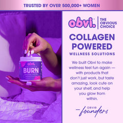Product packaging and bottle of Obvi Collagenic Burn PM