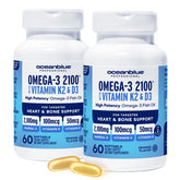 Oceanblue Omega-3 2100 mg with Vitamin K2 and D3 orange-flavor bottle