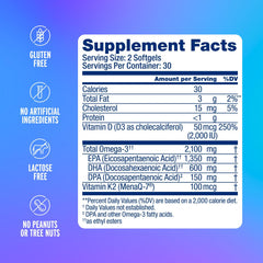 Burpless Omega-3 softgel capsules with orange flavor