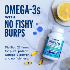 Burpless orange flavor Oceanblue Omega-3 capsules