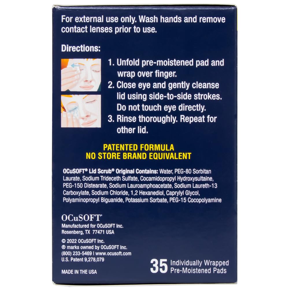OCuSOFT Lid Scrub Original packaging