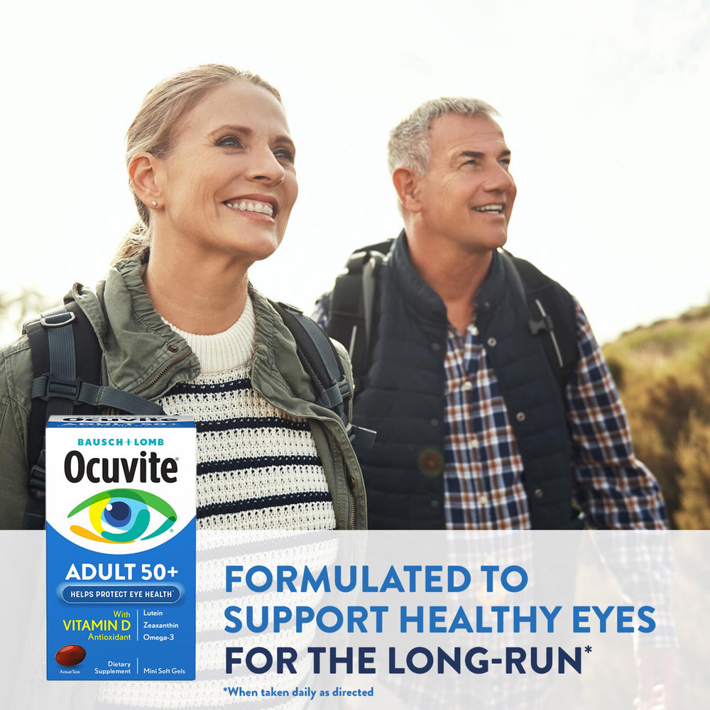 Omega-3, zinc and copper vitamins in Ocuvite 50+