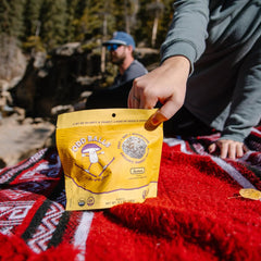 ODD BALLS packaging for Organic Lemon energy balls highlighting organic and vegan claims.
