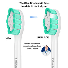 End-rounded bristles design close-up