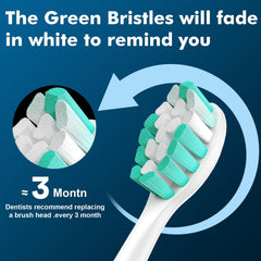 Hygienic cap included to keep bristles clean and portable