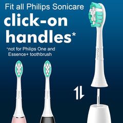 Green and white Ofashu head demonstrating Philips Sonicare compatibility