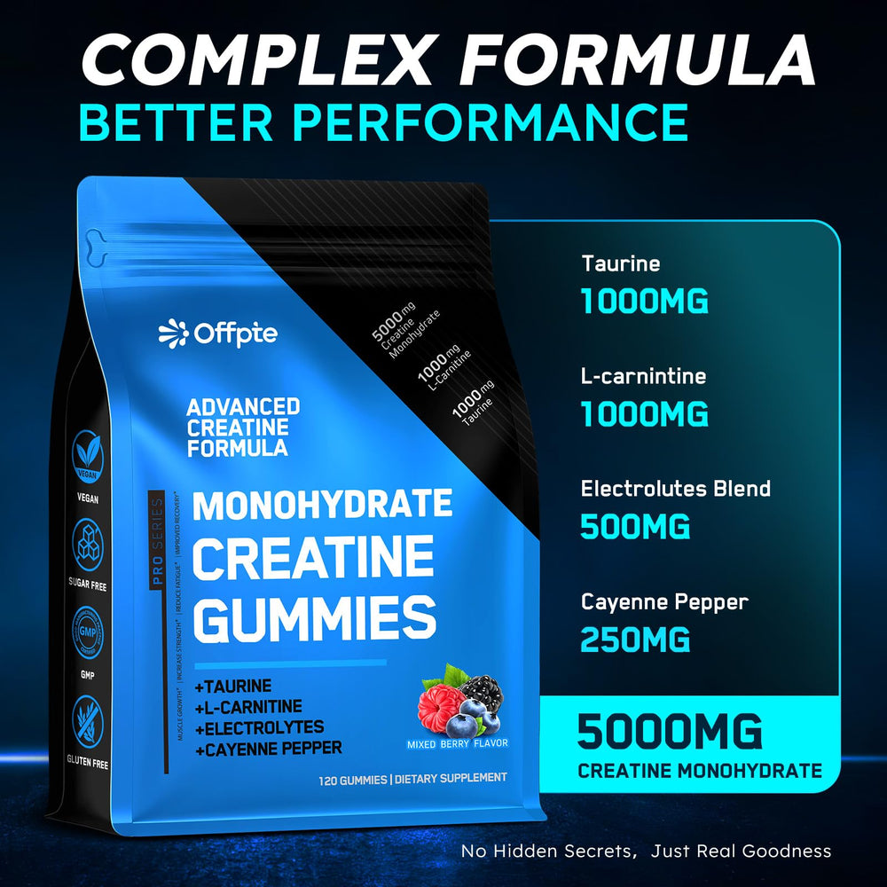 Individual travel-ready creatine packets for gummies