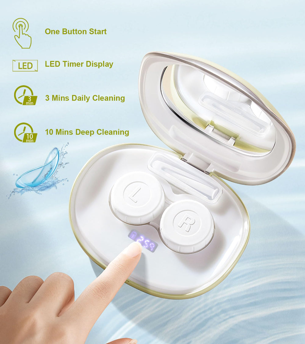 5 replacement contact lens solution cases kit