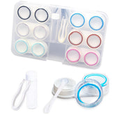 Transparent clear contact lens case set - 6 pack by ofone