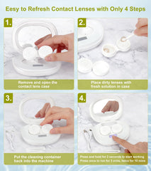 Ofone cleaner compatible with soft, hard, colored and RGP lenses