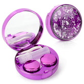 Ofone Bling Constellations contact lens case purple with glitter pattern