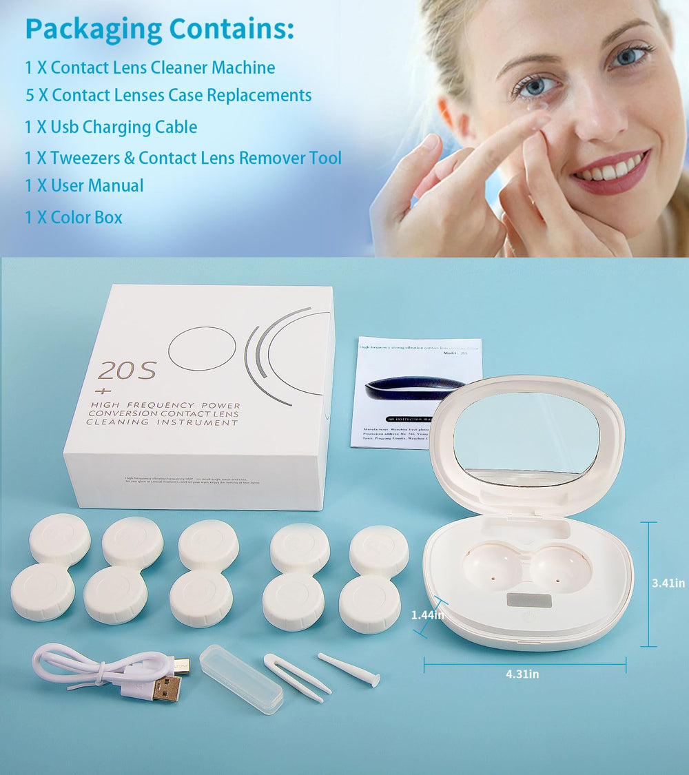 Color box packaging of the Ofone lens cleaning kit