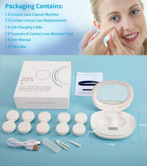 Color box packaging of the Ofone lens cleaning kit
