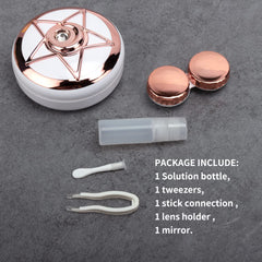 Stylish marble design on rose gold travel lens case