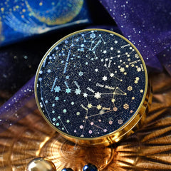 Blue Shining Stars design on the contact lens case
