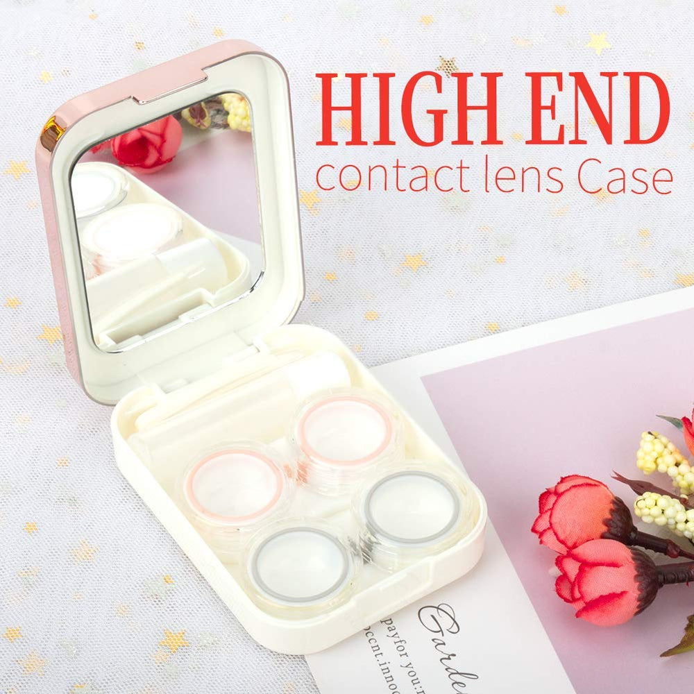 Travel kit components including mirror tweezers remover stick and lens holder