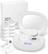 Ofone ultrasonic contact lens cleaner in white, front view