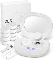 Ofone ultrasonic contact lens cleaner in white, front view