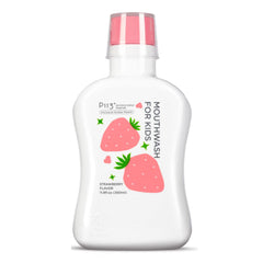 oh care Kids Mouthwash bottle with P113+ peptide, strawberry flavor, 11.08 fl oz