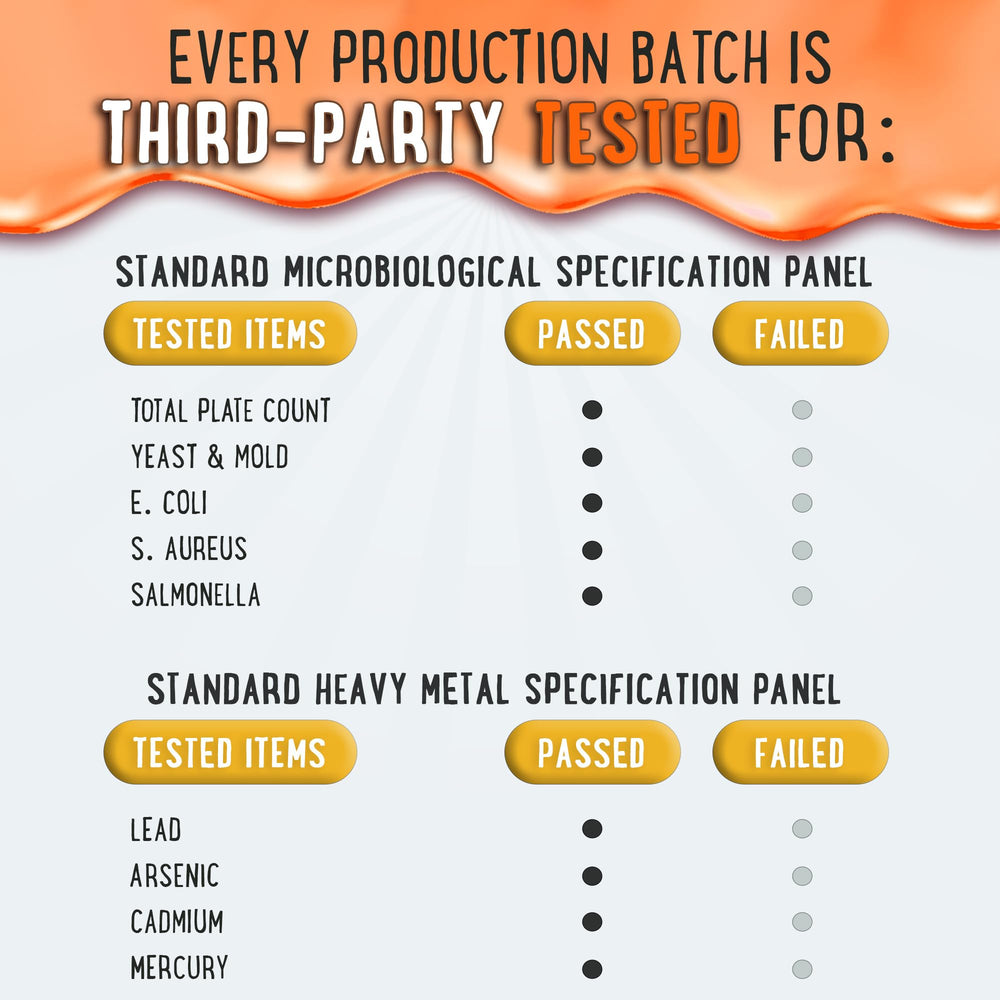 Peach & Mango flavor banner on product packaging
