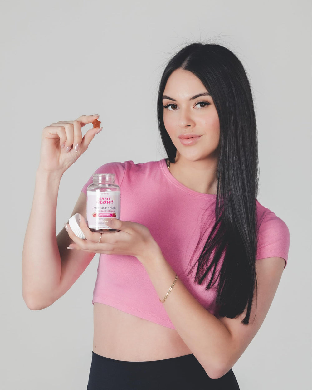 Close-up of Raspberry Pomegranate gummies