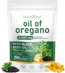 Oil of Oregano 300-softgels bottle front view