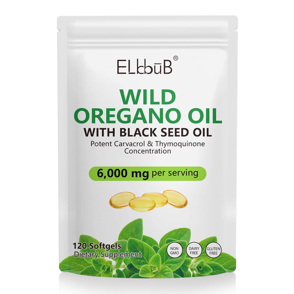 ELBBUB Oil of Oregano with Black Seed Oil softgels bottle