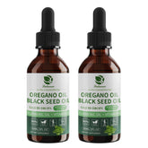 Hero shot of Oil of Oregano with Black Seed Oil 2oz 2-pack